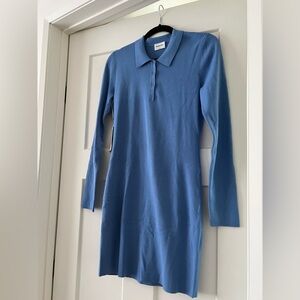 Aritzia Sunday Best Barrymore Long sleeve dress in azurine blue size M NWT